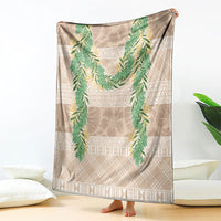 Hawai'i Paniolo Maile Twisted Lei Blanket Almond Brown LT7 - Polynesian Pride