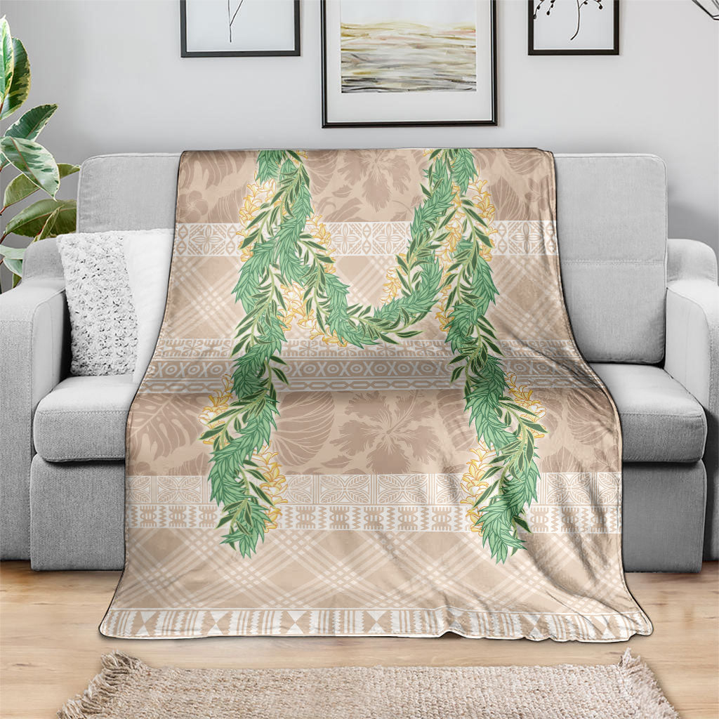 Hawai'i Paniolo Maile Twisted Lei Blanket Almond Brown LT7 - Polynesian Pride