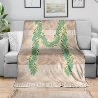 Hawai'i Paniolo Maile Twisted Lei Blanket Almond Brown LT7 - Polynesian Pride