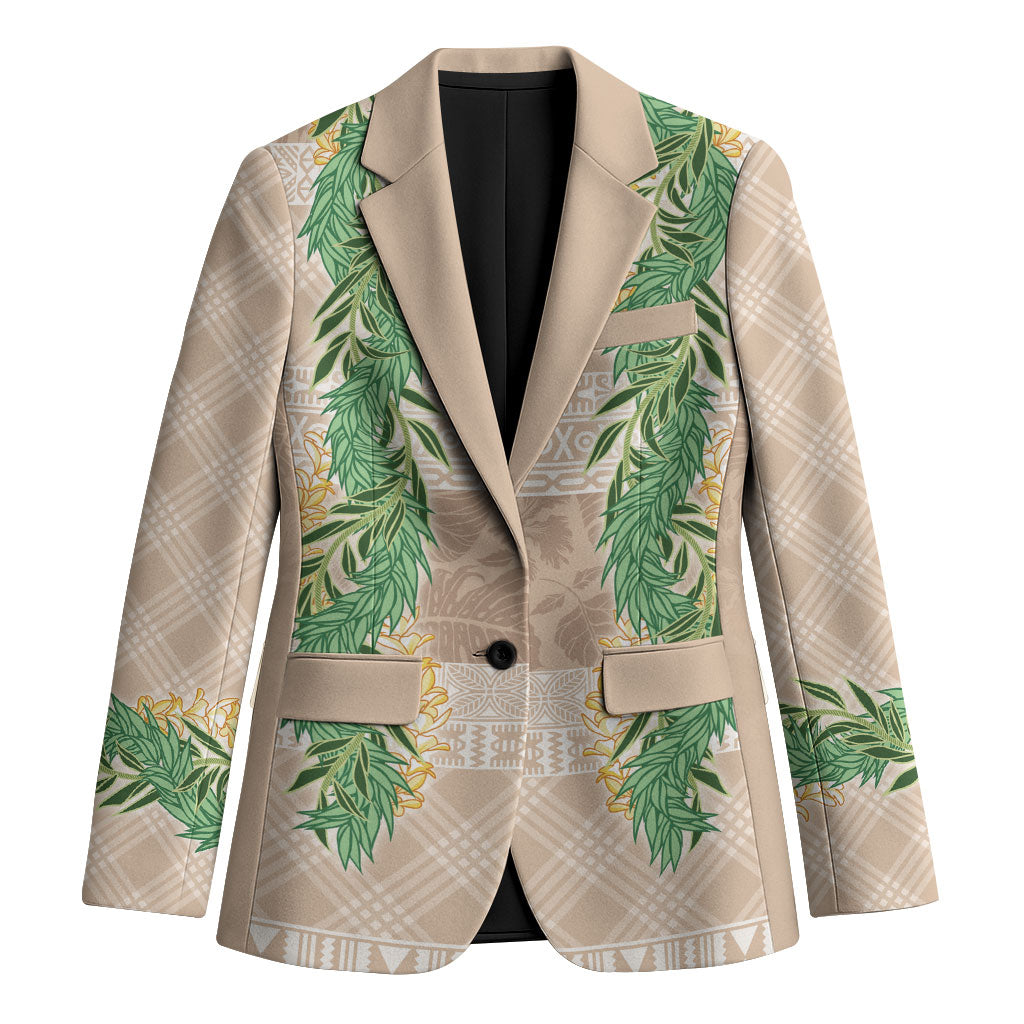 Hawai'i Paniolo Maile Twisted Lei Blazer Almond Brown LT7 Unisex Brown - Polynesian Pride