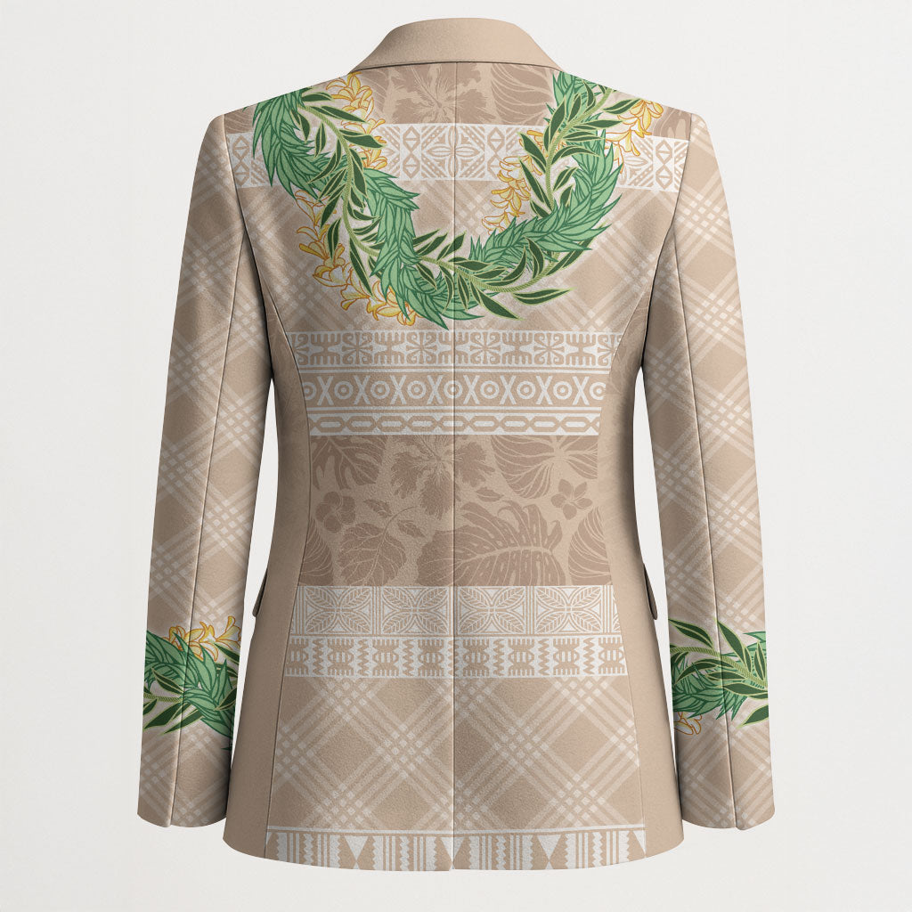 Hawai'i Paniolo Maile Twisted Lei Blazer Almond Brown LT7 - Polynesian Pride
