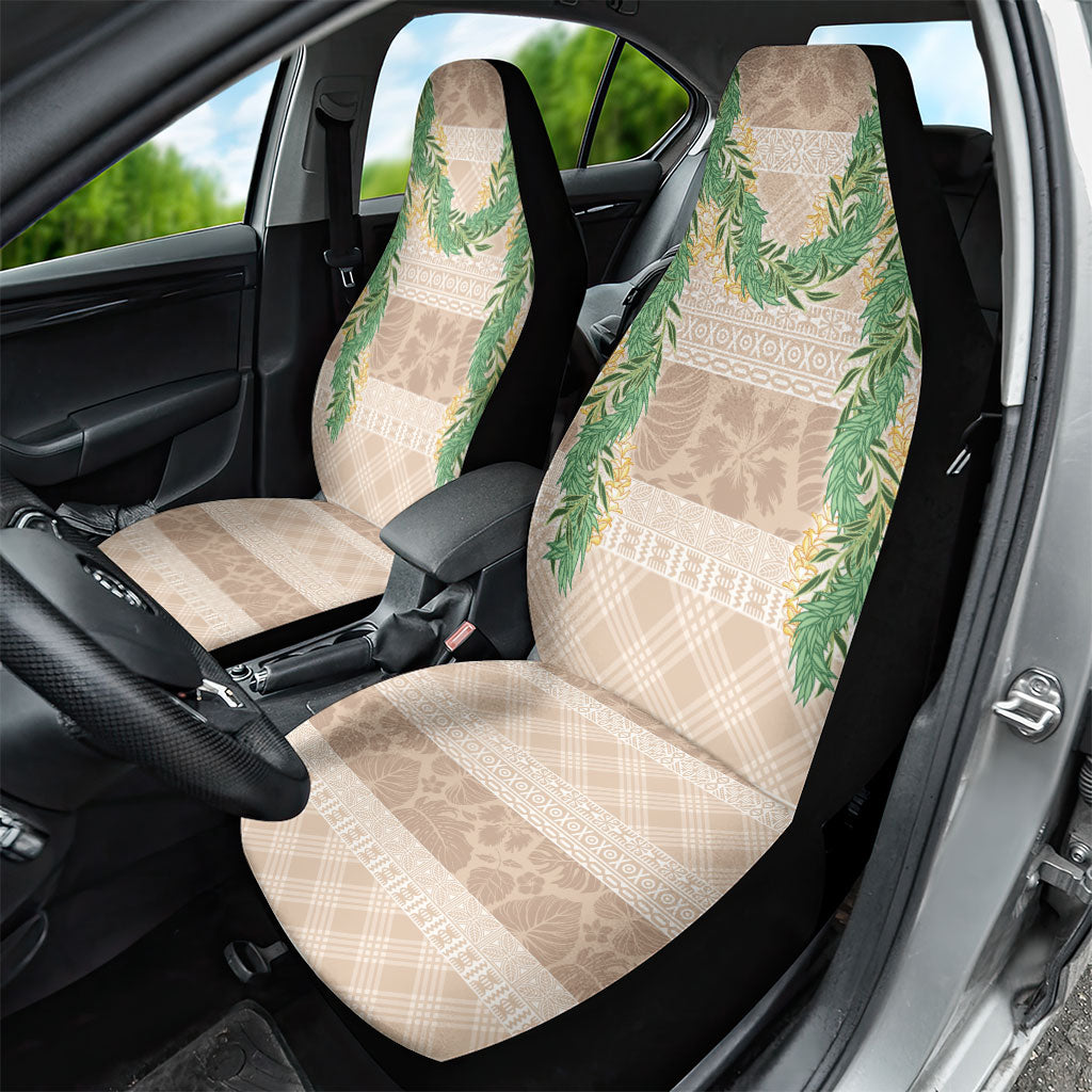 Hawai'i Paniolo Maile Twisted Lei Car Seat Cover Almond Brown LT7 - Polynesian Pride