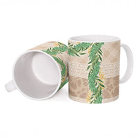 Hawai'i Paniolo Maile Twisted Lei Ceramic Mug Almond Brown LT7 - Polynesian Pride