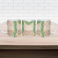 Hawai'i Paniolo Maile Twisted Lei Ceramic Mug Almond Brown LT7 - Polynesian Pride