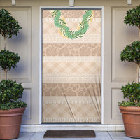 Hawai'i Paniolo Maile Twisted Lei Door Cover Almond Brown LT7 Brown - Polynesian Pride