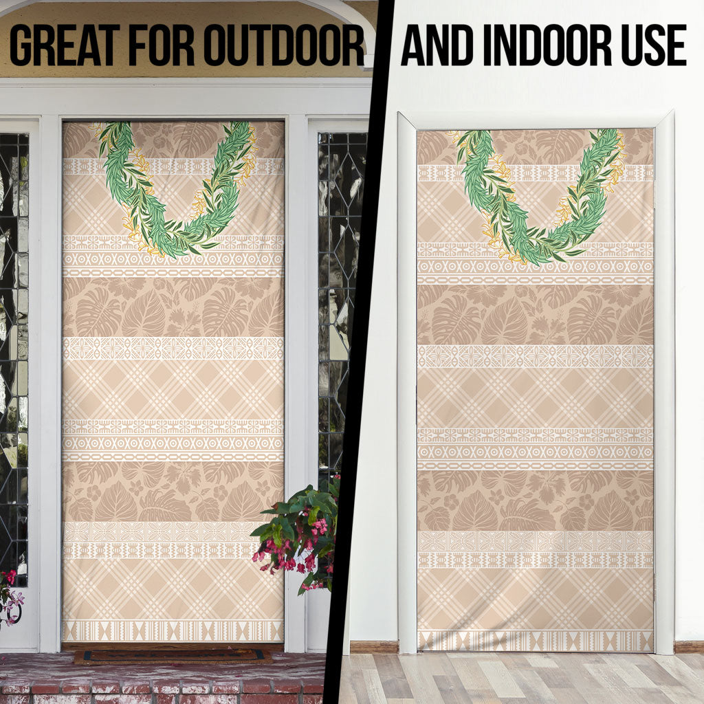 Hawai'i Paniolo Maile Twisted Lei Door Cover Almond Brown LT7 - Polynesian Pride