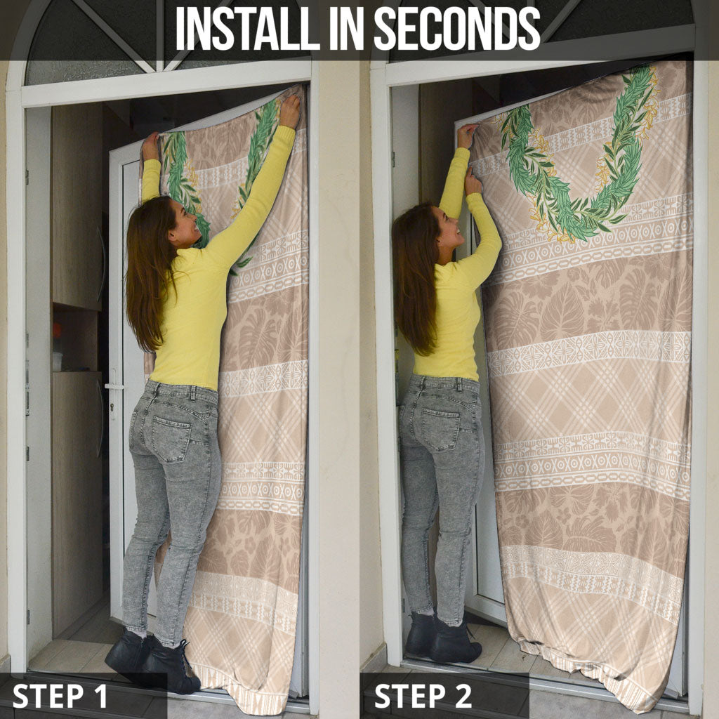 Hawai'i Paniolo Maile Twisted Lei Door Cover Almond Brown LT7 - Polynesian Pride