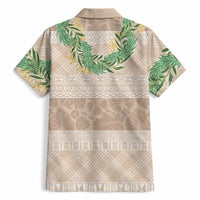 Hawai'i Paniolo Maile Twisted Lei Hawaiian Shirt Almond Brown LT7 - Polynesian Pride