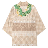 Hawai'i Paniolo Maile Twisted Lei Kimono Almond Brown LT7 - Polynesian Pride