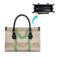 Hawai'i Paniolo Maile Twisted Lei Leather Bag Almond Brown LT7 - Polynesian Pride