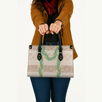 Hawai'i Paniolo Maile Twisted Lei Leather Bag Almond Brown LT7 - Polynesian Pride
