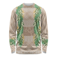 Hawai'i Paniolo Maile Twisted Lei Long Sleeve Shirt Almond Brown LT7 Unisex Brown - Polynesian Pride