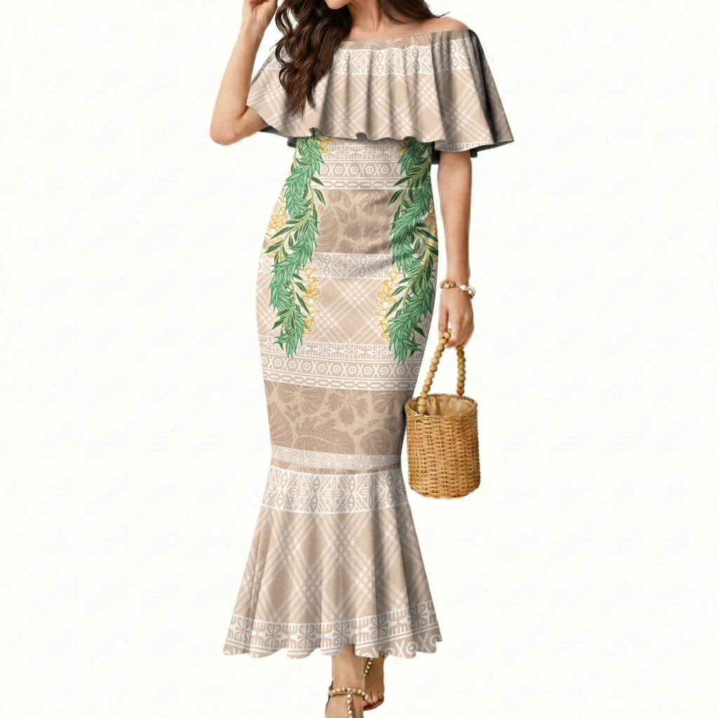 Hawai'i Paniolo Maile Twisted Lei Mermaid Dress Almond Brown