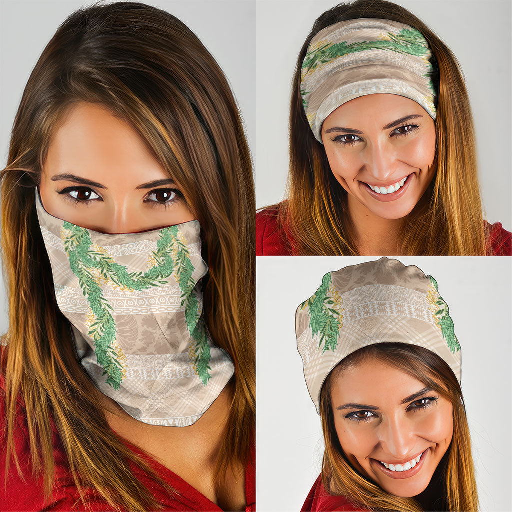 Hawai'i Paniolo Maile Twisted Lei Neck Gaiter Almond Brown LT7 - Polynesian Pride