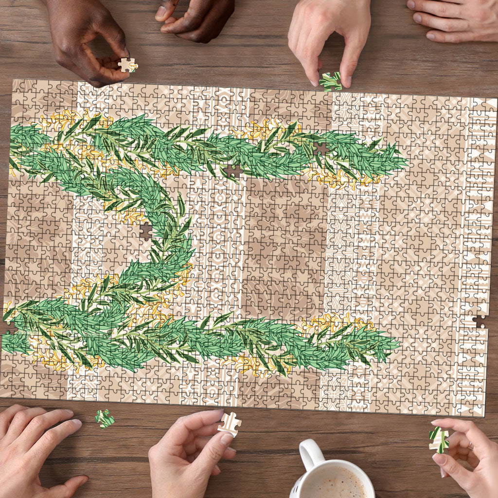 Hawai'i Paniolo Maile Twisted Lei Puzzle Almond Brown LT7 - Polynesian Pride