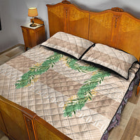 Hawai'i Paniolo Maile Twisted Lei Quilt Bed Set Almond Brown LT7 - Polynesian Pride