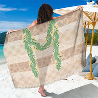 Hawai'i Paniolo Maile Twisted Lei Sarong Almond Brown LT7 One Size 44 x 66 inches Brown - Polynesian Pride