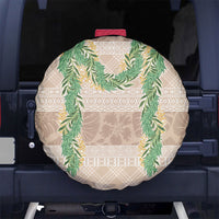 Hawai'i Paniolo Maile Twisted Lei Spare Tire Cover Almond Brown LT7 No hole Brown - Polynesian Pride