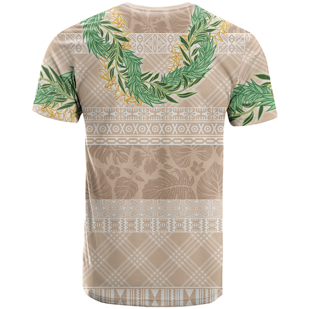 Hawai'i Paniolo Maile Twisted Lei T Shirt Almond Brown LT7 - Polynesian Pride