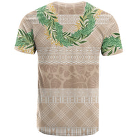 Hawai'i Paniolo Maile Twisted Lei T Shirt Almond Brown LT7 - Polynesian Pride