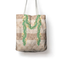 Hawai'i Paniolo Maile Twisted Lei Tote Bag Almond Brown LT7 - Polynesian Pride