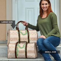 Hawai'i Paniolo Maile Twisted Lei Travel Bag Almond Brown LT7 - Polynesian Pride