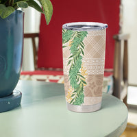 Hawai'i Paniolo Maile Twisted Lei Tumbler Cup Almond Brown LT7 - Polynesian Pride