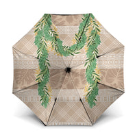 Hawai'i Paniolo Maile Twisted Lei Umbrella Almond Brown LT7 One Size Folded 11.42 inch Opened Diameter 37.4 inch Brown - Polynesian Pride