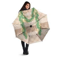 Hawai'i Paniolo Maile Twisted Lei Umbrella Almond Brown LT7 - Polynesian Pride