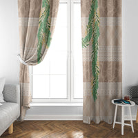 Hawai'i Paniolo Maile Twisted Lei Window Curtain Almond Brown LT7 - Polynesian Pride