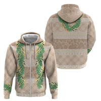 Hawai'i Paniolo Maile Twisted Lei Zip Hoodie Almond Brown LT7 - Polynesian Pride