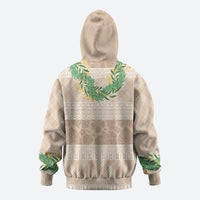 Hawai'i Paniolo Maile Twisted Lei Zip Hoodie Almond Brown LT7 - Polynesian Pride