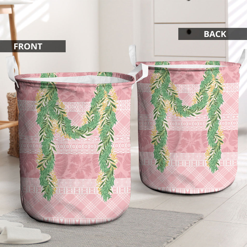 Hawai'i Paniolo Maile Twisted Lei Laundry Basket Dusty Rose LT7 - Polynesian Pride