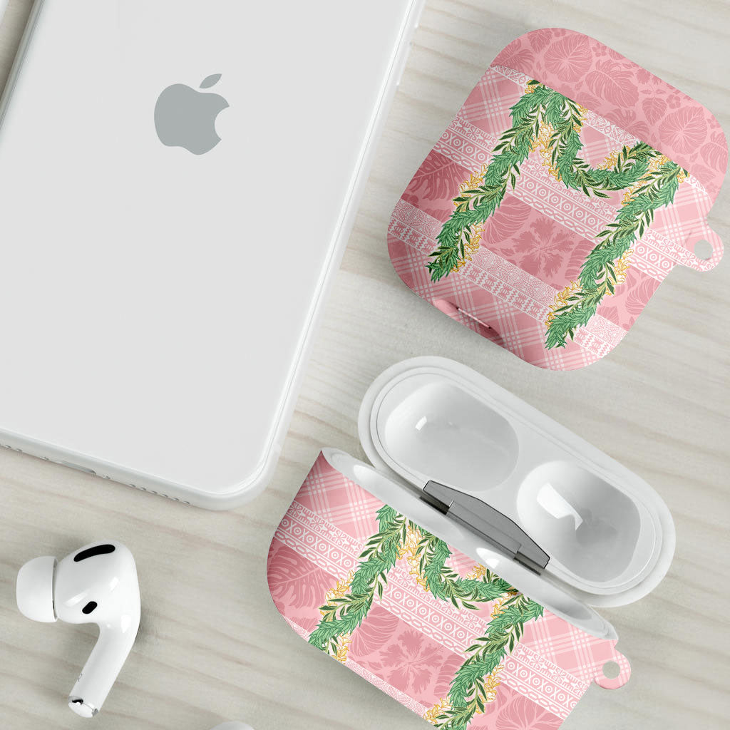 Hawai'i Paniolo Maile Twisted Lei AirPods Case Dusty Rose LT7 - Polynesian Pride