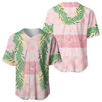 Hawai'i Paniolo Maile Twisted Lei Baseball Jersey Dusty Rose LT7 - Polynesian Pride