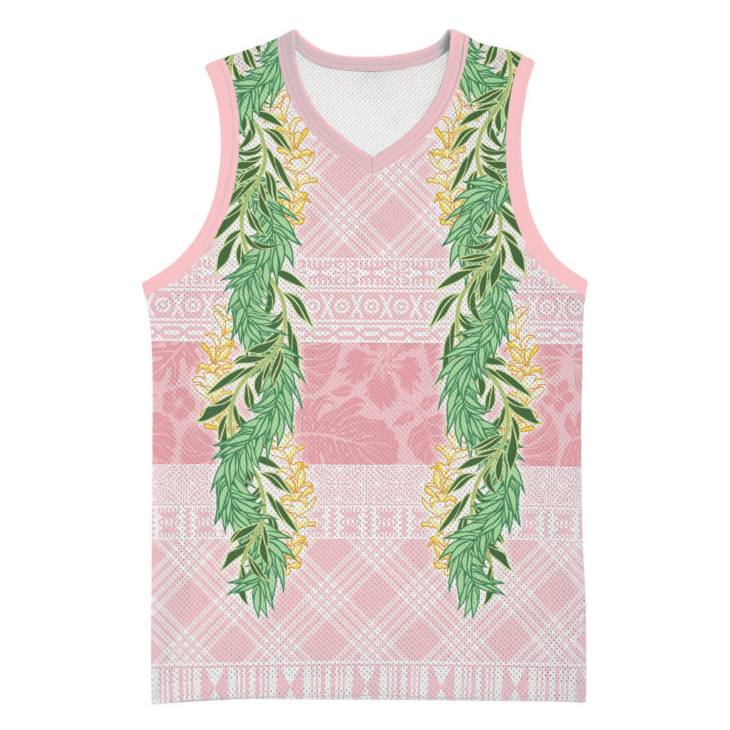 Hawai'i Paniolo Maile Twisted Lei Basketball Jersey Dusty Rose
