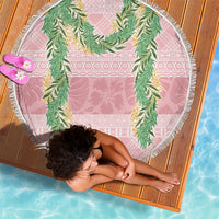 Hawai'i Paniolo Maile Twisted Lei Beach Blanket Dusty Rose LT7 - Polynesian Pride