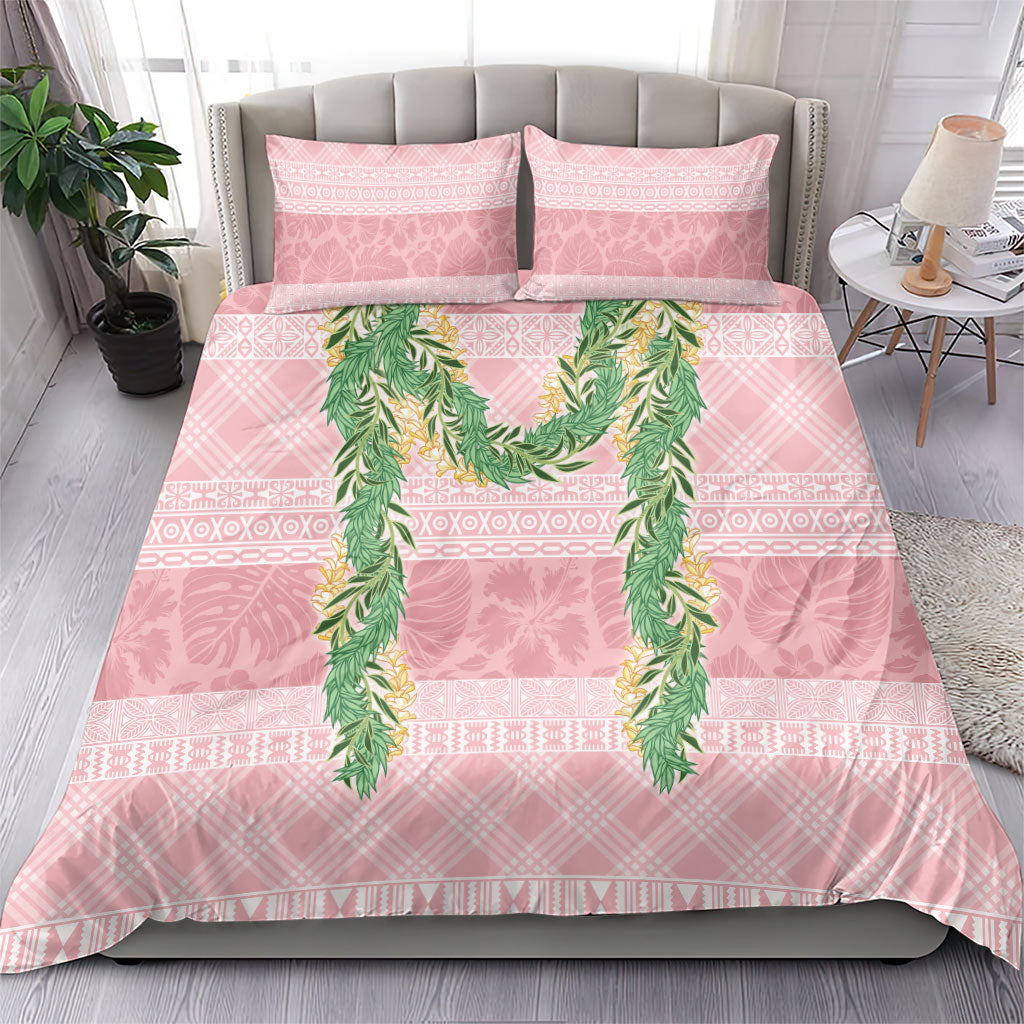 Hawai'i Paniolo Maile Twisted Lei Bedding Set Dusty Rose LT7 - Polynesian Pride