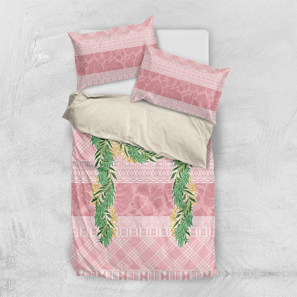 Hawai'i Paniolo Maile Twisted Lei Bedding Set Dusty Rose LT7 US Twin 172cm x 218cm Dusty Rose - Polynesian Pride