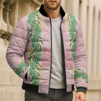 Hawai'i Paniolo Maile Twisted Lei Bomber Puffer Jacket Dusty Rose LT7 - Polynesian Pride