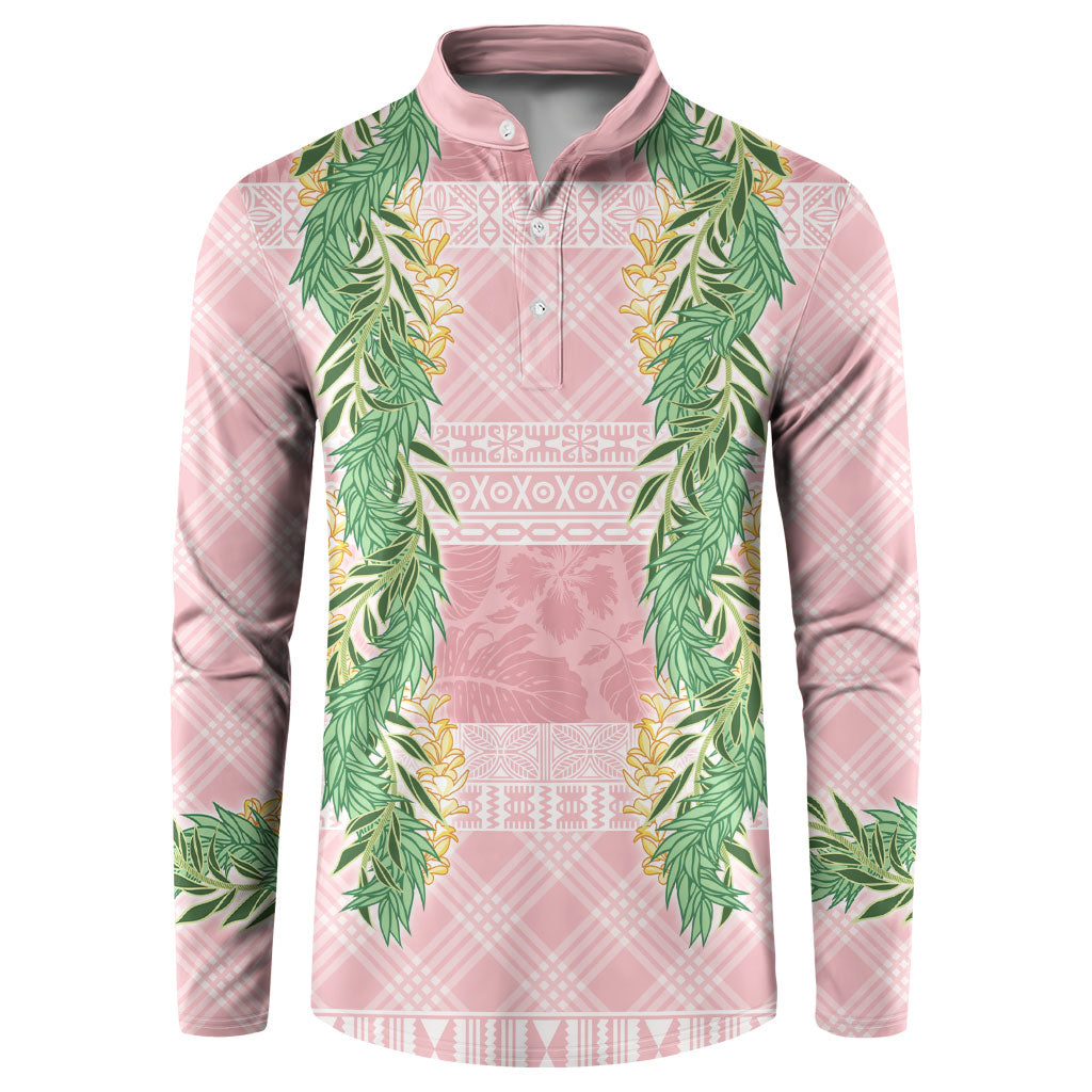 Hawai'i Paniolo Maile Twisted Lei Button Sweatshirt Dusty Rose