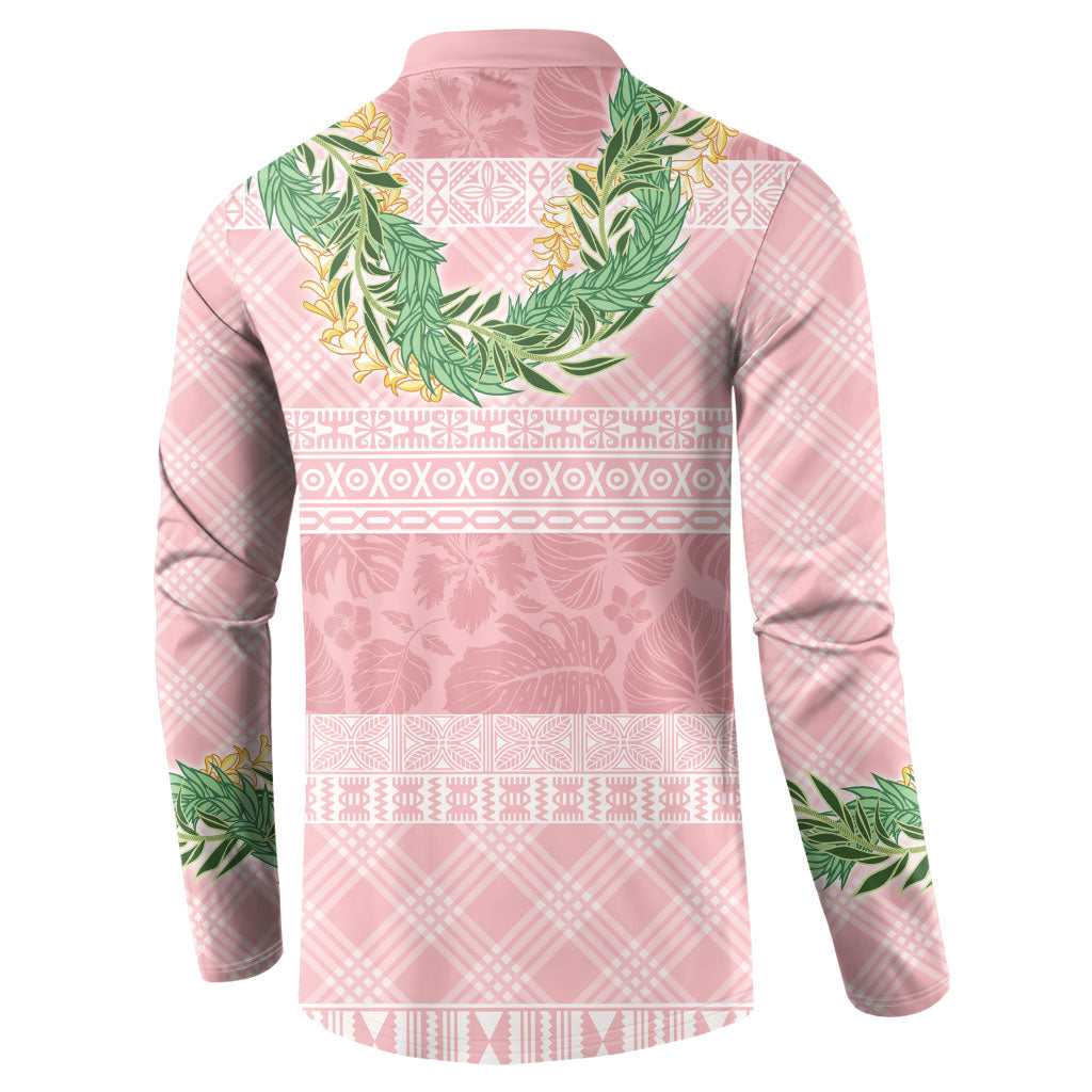 Hawai'i Paniolo Maile Twisted Lei Button Sweatshirt Dusty Rose LT7 - Polynesian Pride