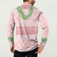 Hawai'i Paniolo Maile Twisted Lei Button Sweatshirt Dusty Rose LT7 - Polynesian Pride