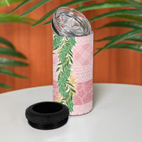 Hawai'i Paniolo Maile Twisted Lei 4 in 1 Can Cooler Tumbler Dusty Rose LT7 - Polynesian Pride