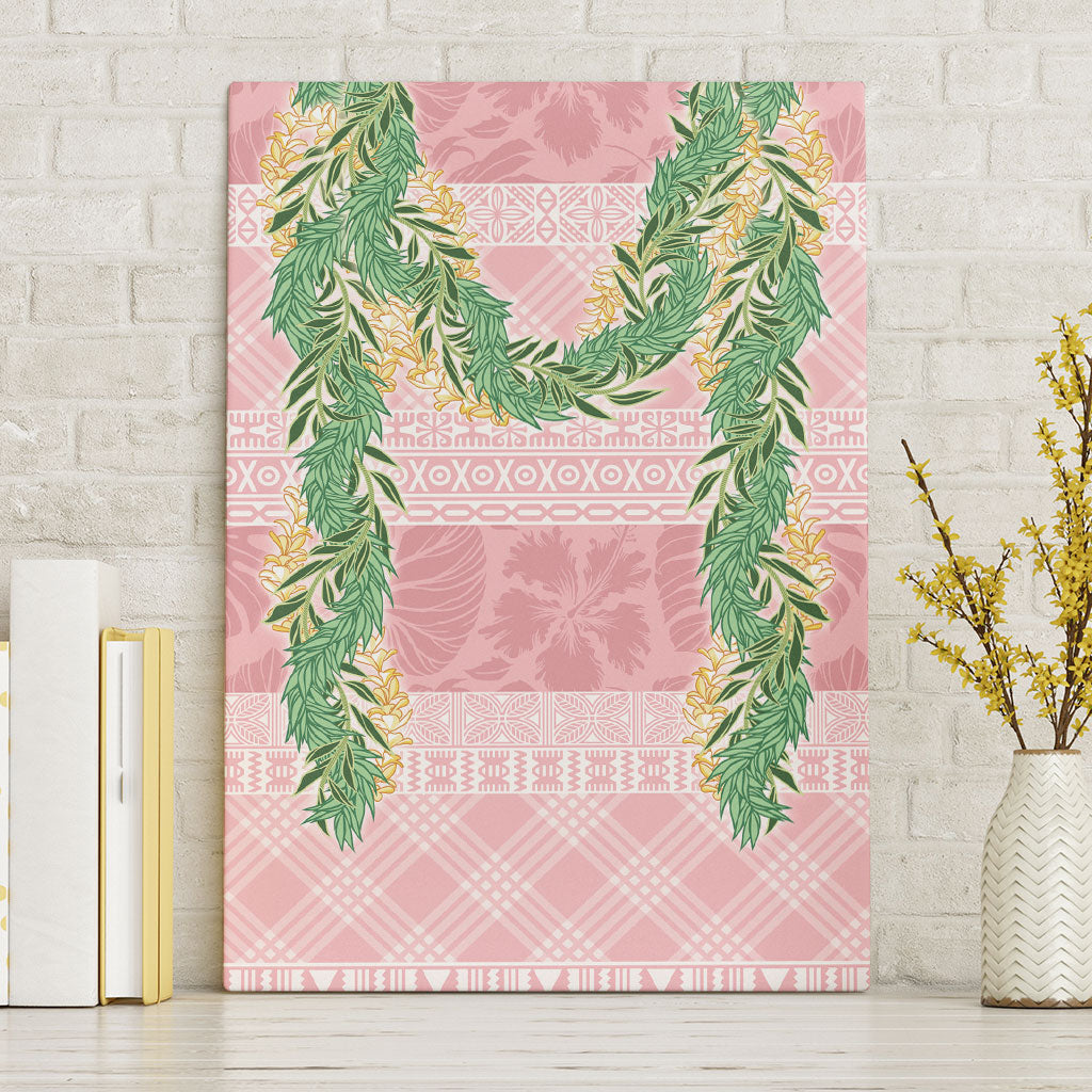 Hawai'i Paniolo Maile Twisted Lei Canvas Wall Art Dusty Rose LT7 Without Frame Dusty Rose - Polynesian Pride