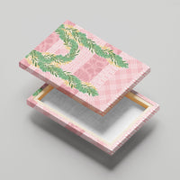 Hawai'i Paniolo Maile Twisted Lei Canvas Wall Art Dusty Rose LT7 - Polynesian Pride