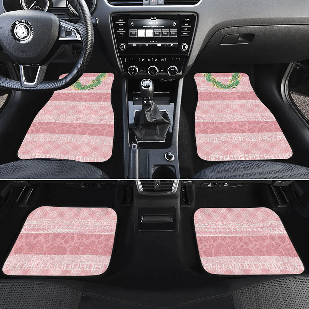 Hawai'i Paniolo Maile Twisted Lei Car Mats Dusty Rose LT7 Set 4pcs Dusty Rose - Polynesian Pride