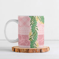 Hawai'i Paniolo Maile Twisted Lei Ceramic Mug Dusty Rose LT7 Dusty Rose - Polynesian Pride