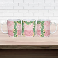 Hawai'i Paniolo Maile Twisted Lei Ceramic Mug Dusty Rose LT7 - Polynesian Pride