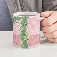 Hawai'i Paniolo Maile Twisted Lei Ceramic Mug Dusty Rose LT7 - Polynesian Pride